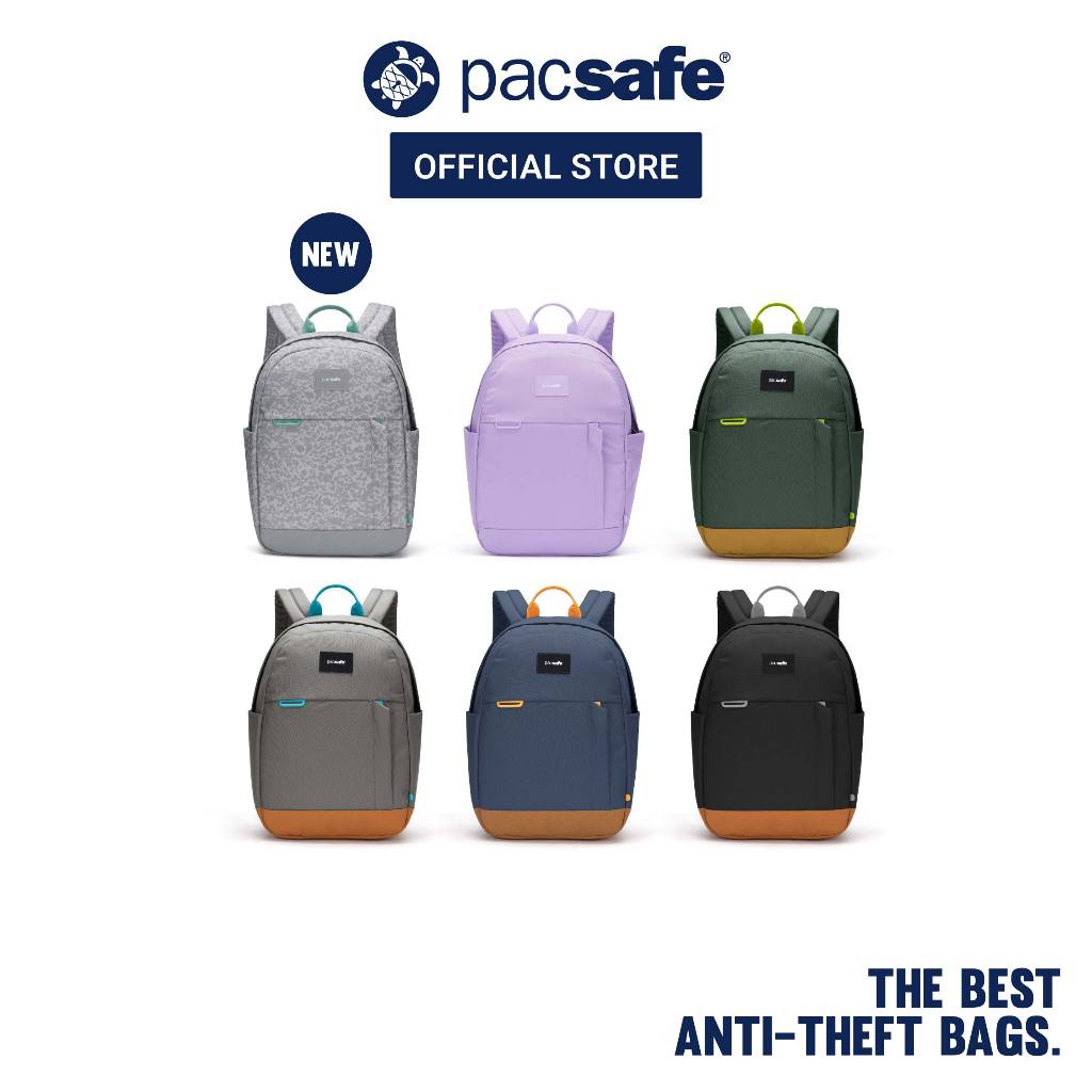 Pacsafe GO 15L Anti-Theft Backpack กระเป๋ากันขโมย กระเป๋าเป้ สำหรับเดินทางและทำงาน | Fits 13" Laptop