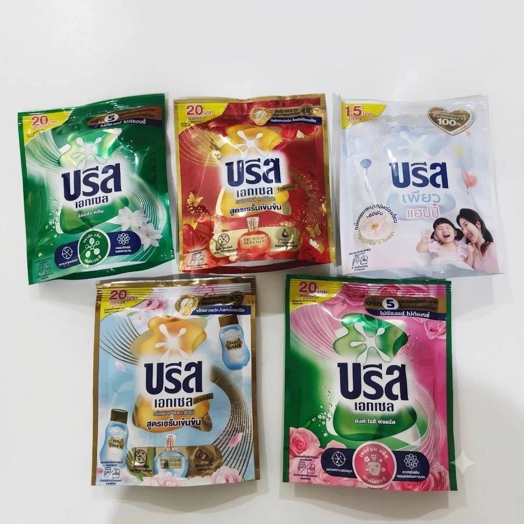 น้ำยาซัก น้ำยาปรับ คละสี คละยี่ห้อ 120-130 มล. หยิบ 4 กรต.8