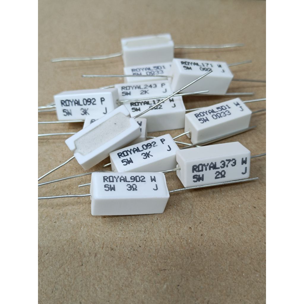Rกระเบื้อง 5W/  0.2E  0.33E 2E 3E 2K 3K (แพ็ค2ตัว)
