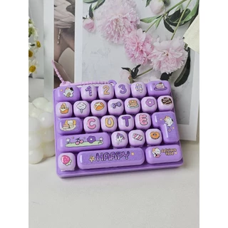 (พร้อมส่งจากไทย) คลิ๊กเกอร์ คีย์แคป ของเล่นปุมกด สนุก คลายเครียด 26 ปุ่ม ขนาด 14x10cm.