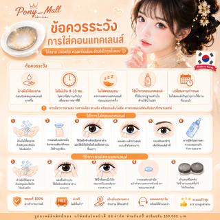 คอนแทคเลนส์นำเข้าเกาหลี ขนาดตาโต 🦄 Sakura 🦄 Gray / Brown/Black (Winkwow)