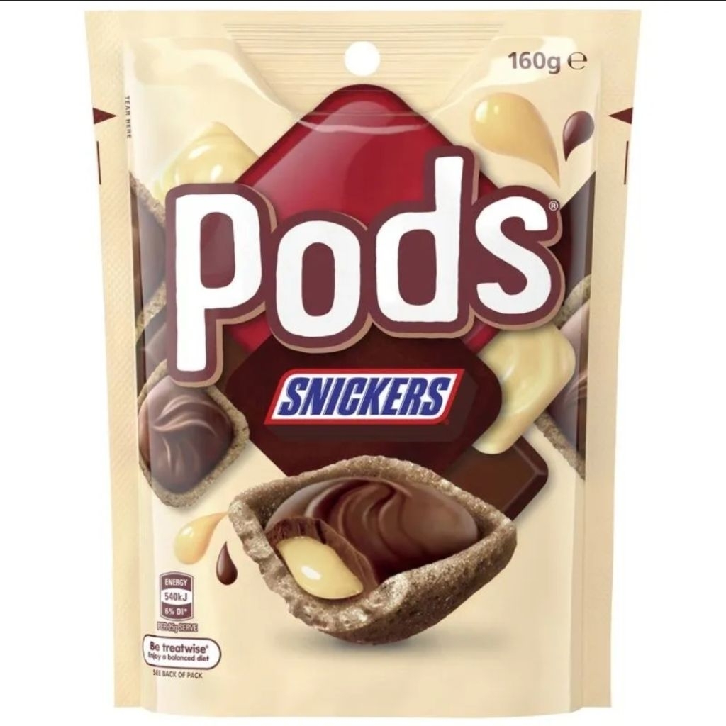 Pods Snickers chocolate 160 grams ช็อกโกแลต