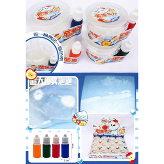 สไลม์หยดสี DIY ผสมสีเอง สไลม์พุดดิ้ง 🍮 เนื้อใสแจ๋ว สลาม พร้อมขวดสีไว้ผสม สไลม์ใสหยดสี สไลม์ขุ่นหยดสี Slime