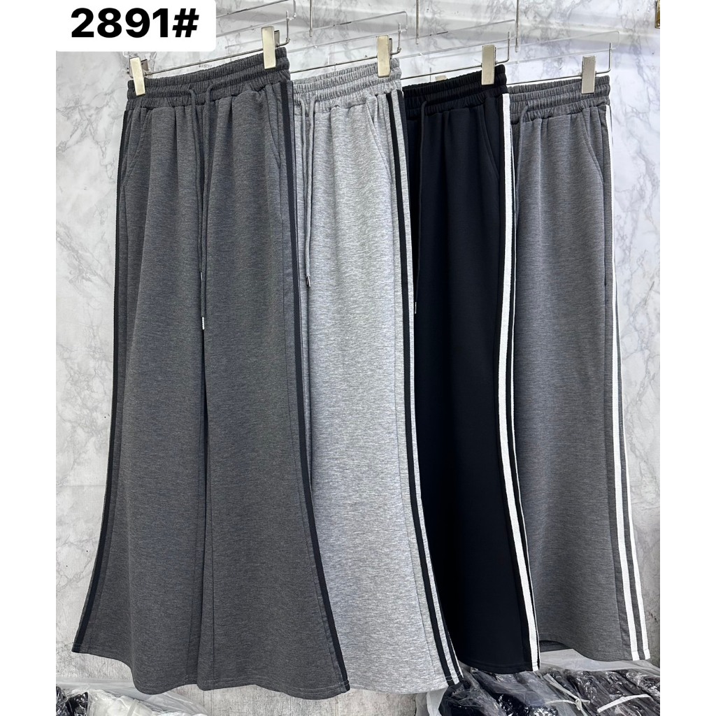 2891 **มีส่งด่วน** งานป้าย อินทุอร กางเกงขายาว ผ้าวอร์ม ทรงขาม้า แต่งแถบ เสื้อผ้าแฟชั่นผู้หญิง กางเกงผ้าวอร์ม