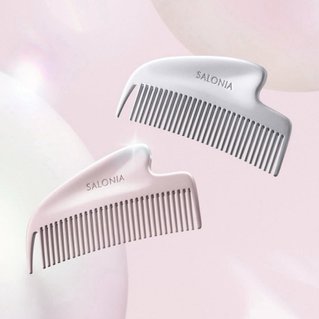 🇯🇵 พรี | แท้ SALONIA - Glossy Care Metal Kassa Comb เป็นทั้งหวีและที่นวดหน้า🇯🇵