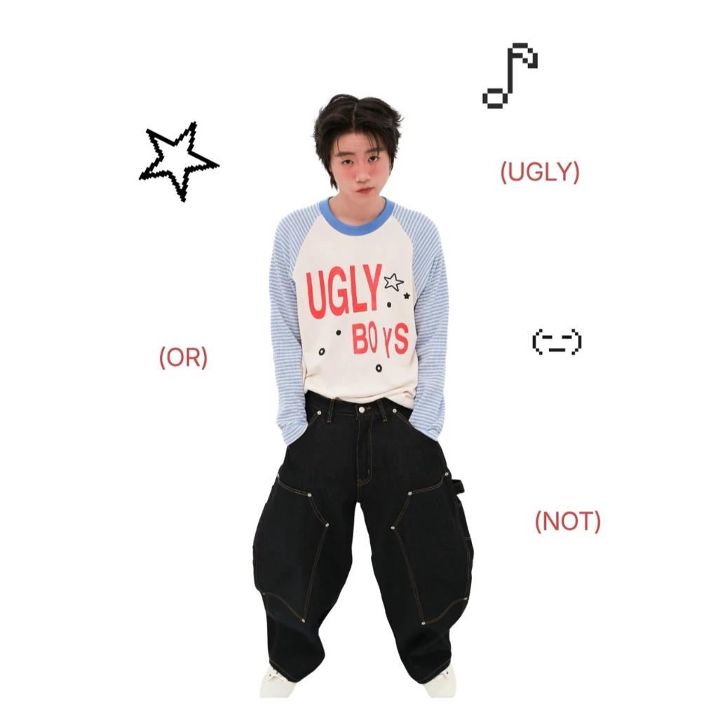 QCLOTH : ULGY BLUE STRIPES ผ้าหนานุ่ม