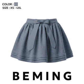 Bemingskirt101(XS-4XL) - Penny Skirt – กระโปรงดีไซน์หวานแต่งโบว์ถอดหรือเปลี่ยนตำแหน่งได้ พร้อมซิปซ่อนด้านข้าง