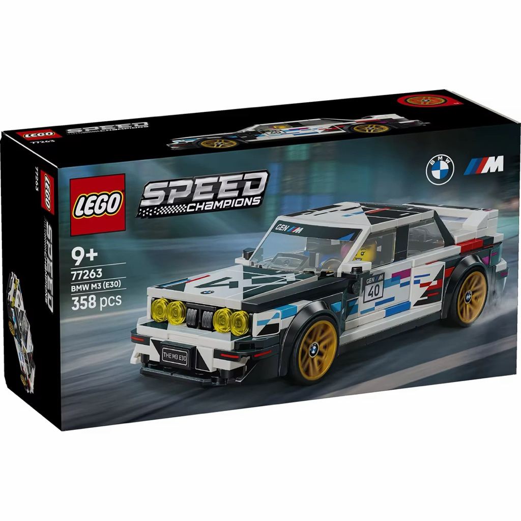 LEGO Speed Champions 77263 BMW M3 (E30) (358 Pieces), Building Blocks, Kids Toy