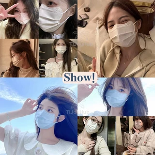 🦋 หน้ากากผีเสื้อ 50 ชิ้น 🌟 แมสแฟชั่น ทรงเกาหลี หน้าเรียว | เบาสบาย หายใจสะดวก ไม่ร้อน ไม่อับชื้น | หน้ากากผ้านุ่ม สำหรับ