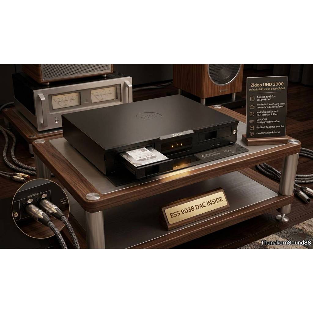 Zidoo UHD 2000 เครื่องเล่นมีเดีย ไฮเอนด์ เสียงออดิโอไฟล์