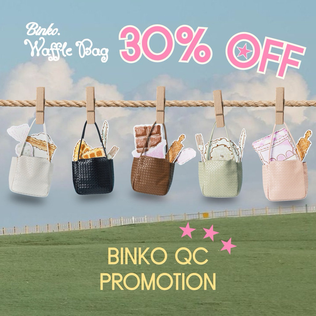 [Binko.] Defect 30% off : Waffle Collection กระเป๋าสะพาย