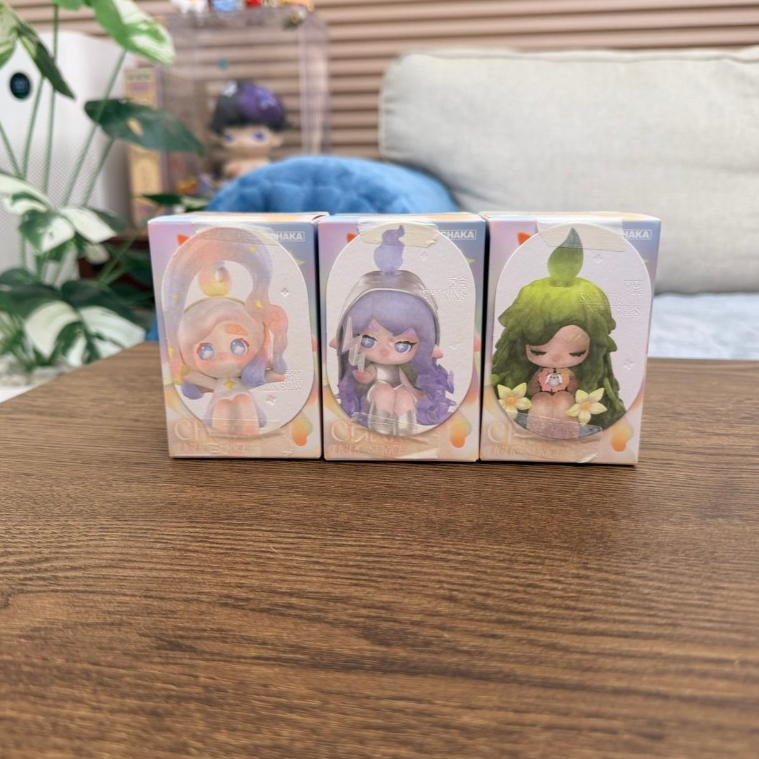 ( แกะเช็คตัว 95% ) CHAKA คอล Light Sprite Series Lightning ฟิกเกอร์ Art Toy พร้อมการ์ด