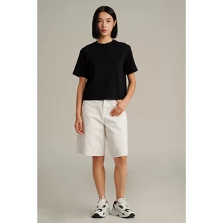 Mc JEANS (แม็คยีนส์) เสื้อยืดผู้หญิง เสื้อยืดแขนสั้น ทรงครอป Cropped Fit T-Shirt มีให้เลือก 3 สี MTTZC24