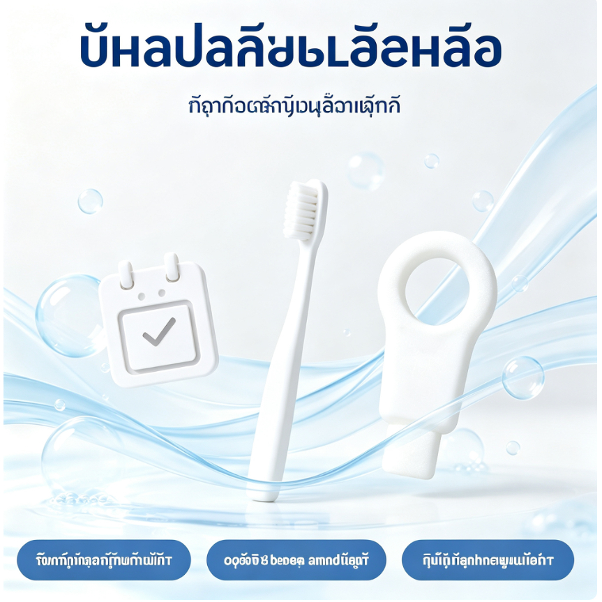 ฟองน้ำนาโนขัดฟันขาว (แพ็ค 3 ชิ้น) ขจัดคราบชา กาแฟ บุหรี่ฝังลึก อ่อนโยนต่อเหงือกและฟัน ลมหายใจสดชื่น