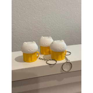 Beer Cat Fidget Clicker Keychain