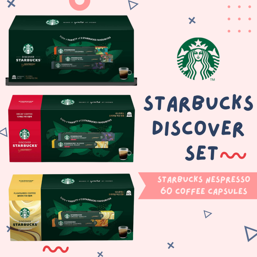 STB Discover Set 60 capsules กาแฟสตาร์บัคส์ สำหรับเครื่องเนสเพรสโซ่