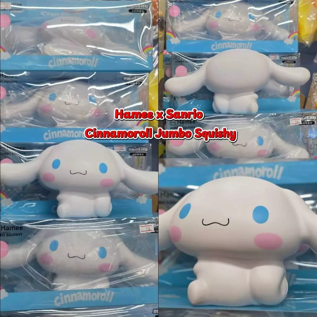 Hamee x Sanrio Cinnamoroll Jumbo Squishy สกุชชี่ ชินนามอนโรล ไซส์จัมโบ้ นิ่มสโลว์ กลิ่นหอม น่ารัก ของสะสม