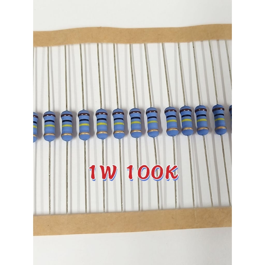 ( Metal Film Resistor) 1W 100K ,1W 68K,  2W100K  ความคลาดเคลื่อน ±5% (1 ชุด 10 ตัว)
