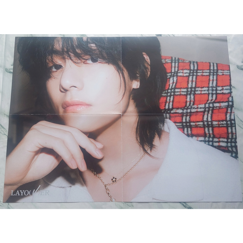 Folded Poster จาก อัลบั้ม V ( BTS ) - Layover Album ของแท้ Kpop โปสเตอร์ พับ วี Taehyung