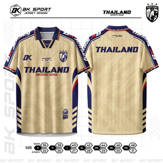 BK THAI INFINITY-เสื้อบอลคอปกวินเทจ ทันสมัย สวมใส่สบาย สปอร์ต ผ้านิ่มระบายอากาศดี Tha050869