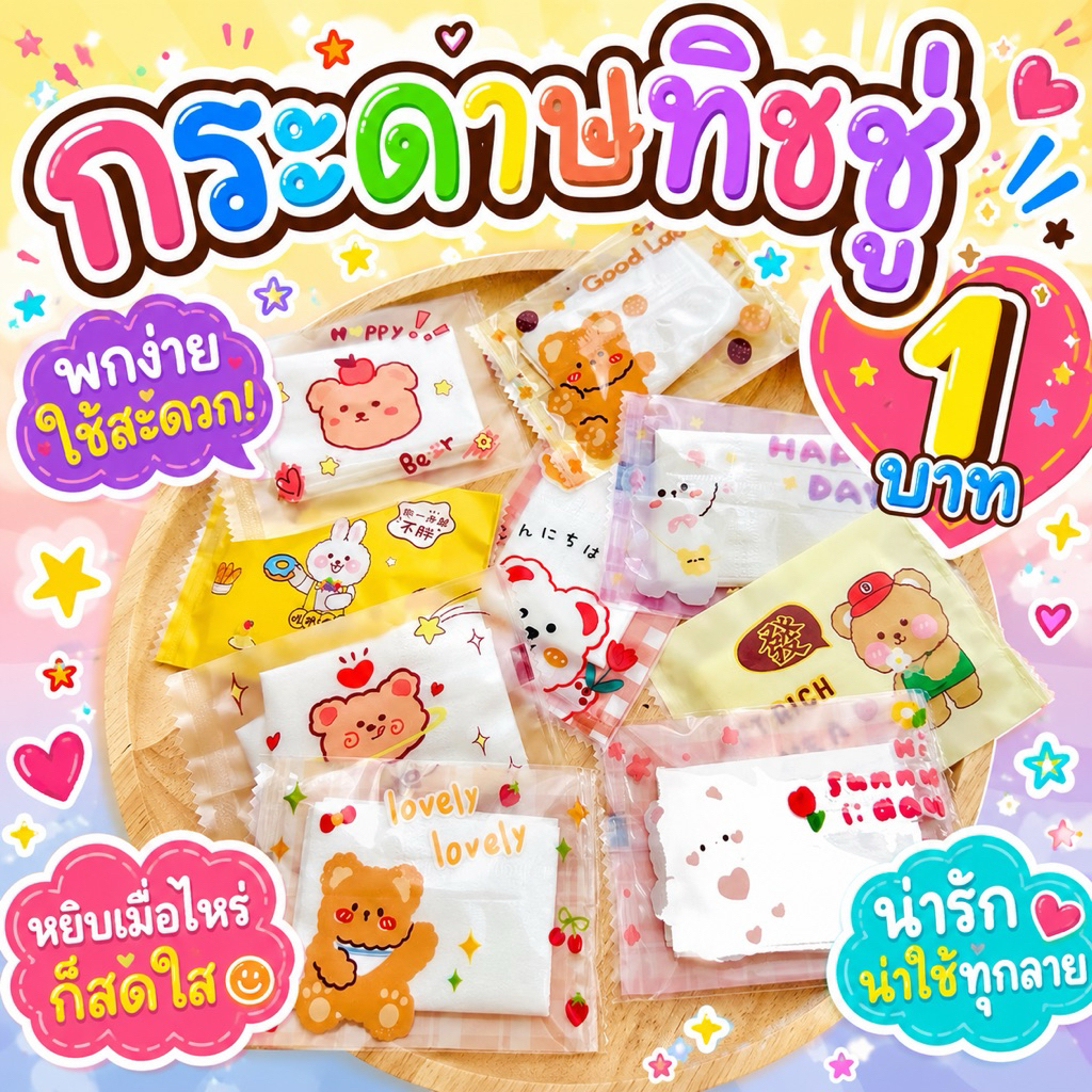 กระดาษทิชชู่ ของแถมลูกค้า ของชำร่วย