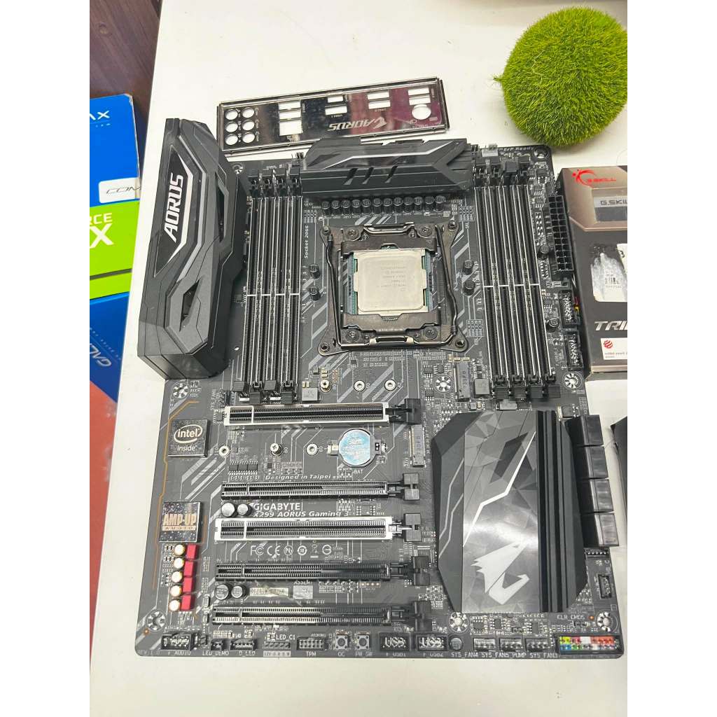 MAINBOARD + CPU 2066 GIGABYTE AORUS X299 GAMING 3 + I7 7800X +FAN TSUNAMI ใช้งานปกติ ประกันร้าน