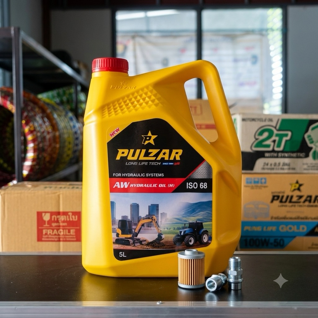 เพาวซ่าร์ Pulzar น้ำมันไฮโดรลิค 68  ขนาด 5 ลิตร