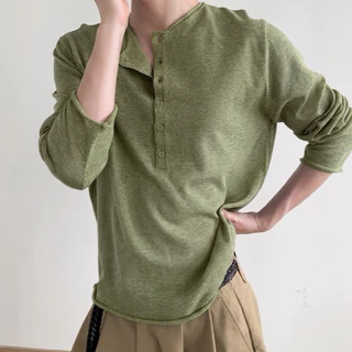 LEELA -RELAX KNIT SHIRT-เสื้อไหมพรมแขนยาว