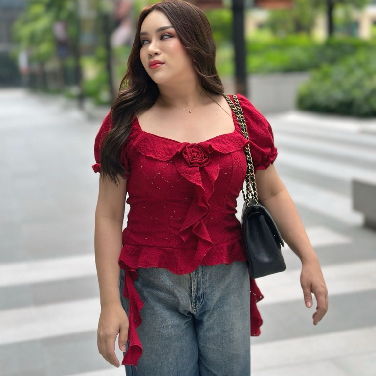 Maharani - Blossom Rose เสื้อสาวอวบ - อก38-48 - #T136 รูปที่ 9
