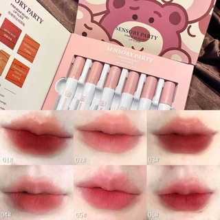 pink-girl: ลิปสติก เนื้อแมท กันน้ํา ติดทนนาน 5 ชิ้น / ชุด.upbest-MAGIC