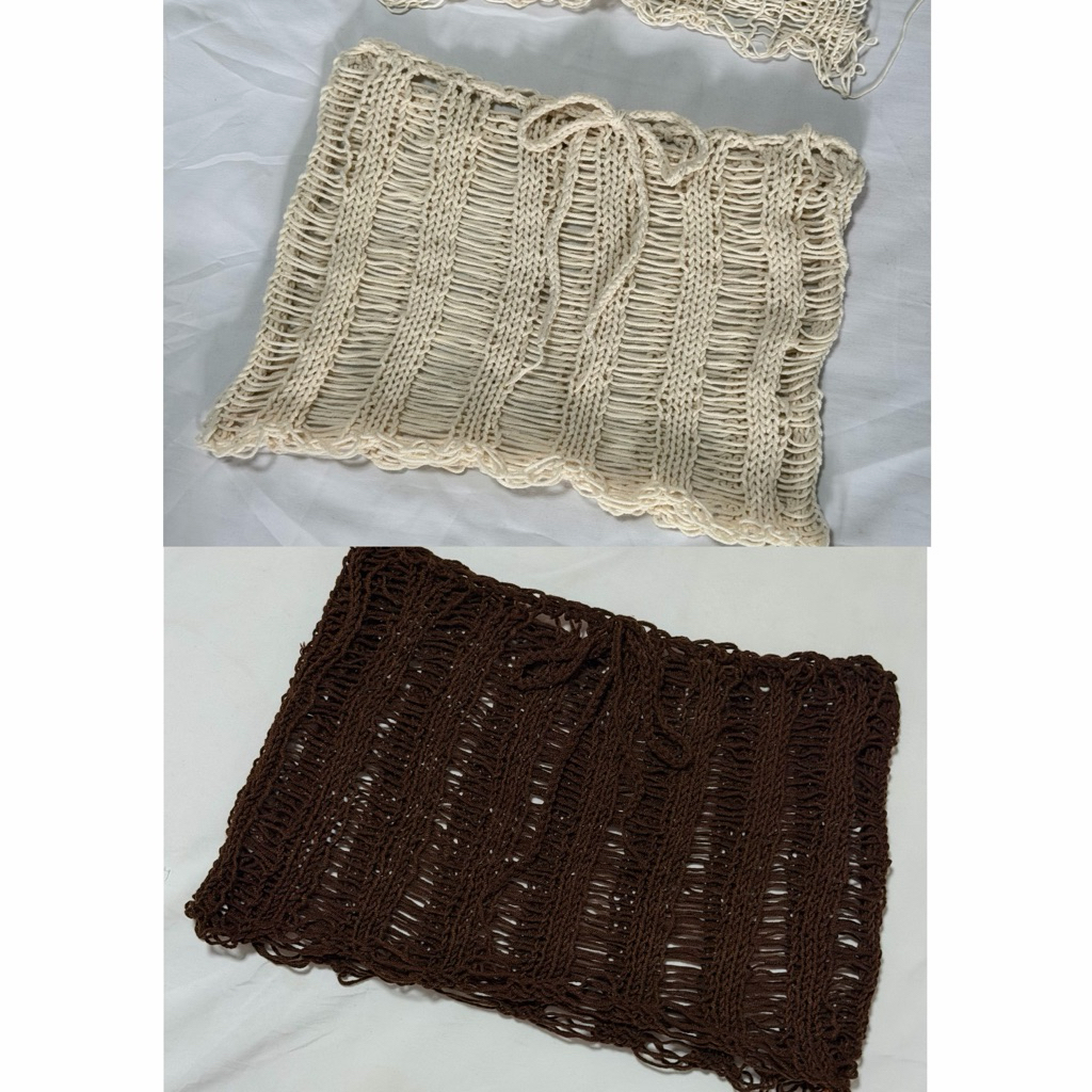 กระโปรงถักไหมพรม | Knitting skirts 🫧