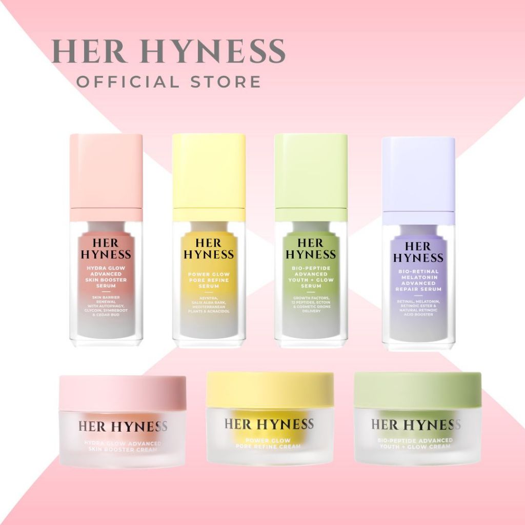 [เซรั่มครีมไซส์พกพาราคาพิเศษ] HER HYNESS SERUM 15 ML & CREAM 15 ML เฮอ ไฮเนส เซรั่ม ครีม 15มล