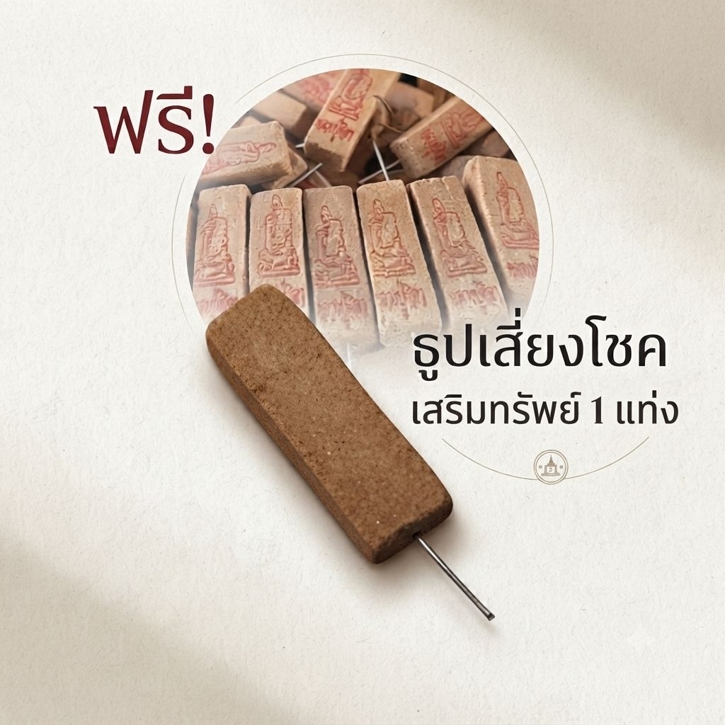 (ของแถม) ธูปตัวเลขเสี่ยงโชค เสริมทรัพย์ 1 แท่ง