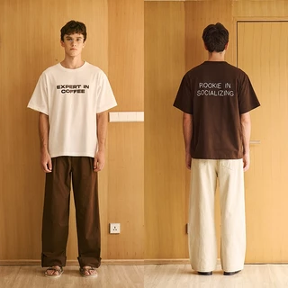introvertwears | Coffee Expert Tee (สกรีน Rookie ด้านหลัง) เสื้อยืดแขนสั้น คอกลม ผ้าหนานุ่มพิเศษ ใส่สบาย