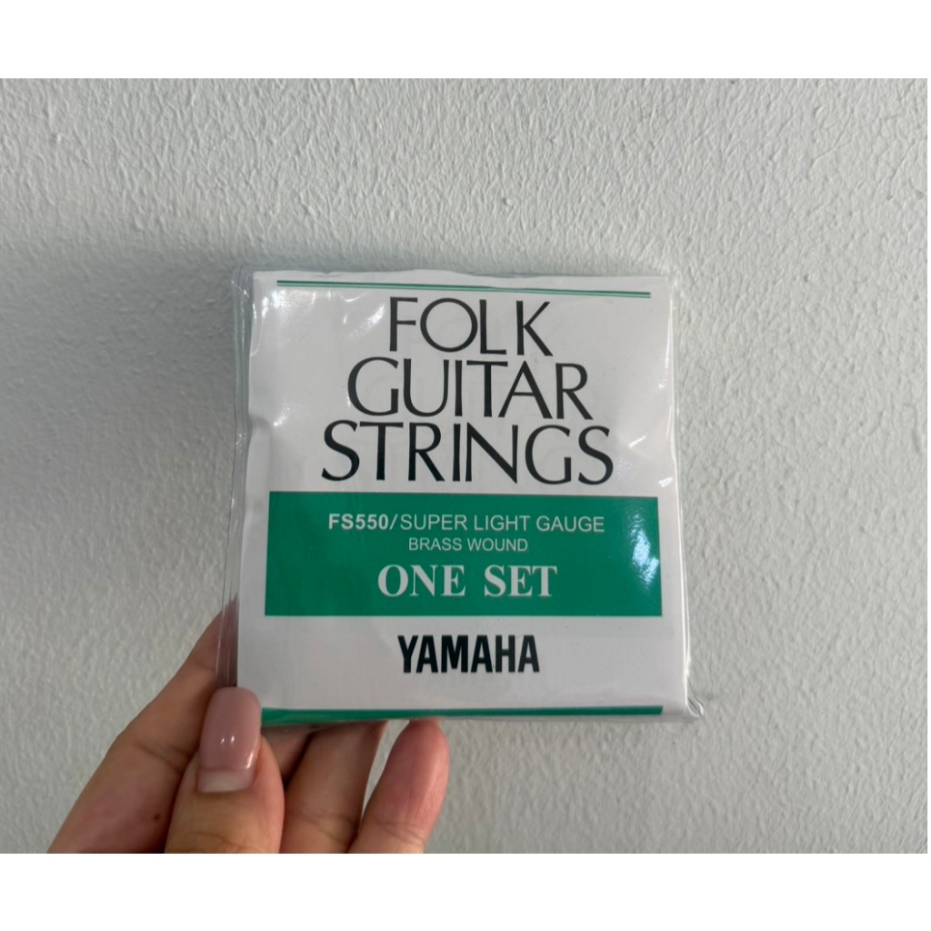 สายกีต้าร์โปร่ง YAMAHA เบอร์10-46 (ครบชุด6เส้น) แถมฟรีปิ๊กกีต้าร์ สินค้าคุณภาพ พร้อมจัดส่ง