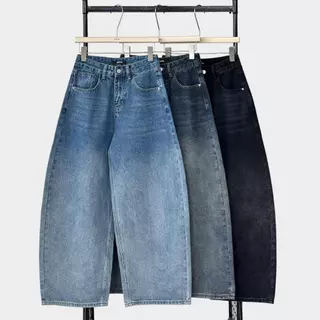 Atipashop - Lennon Fade Jeans (#AA6020) | กางเกงยีนส์ขายาว เฟดไล่สี ทรง mini barrel