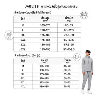 Jabliss เสื้อฮู้ดกันแดด ผ่านมารฐานสากล สำหรับทุกเพศ ใส่แล้วไม่ร้อน ระบายอากาศ24ชั่วโมง [ผ่านทดสอบกันแดดUPF158+]