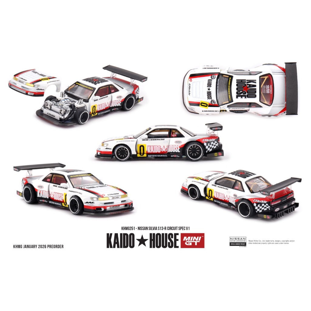 Nissan Silvia S13-R Circuit Spec V1 1:64 (MINI GT)