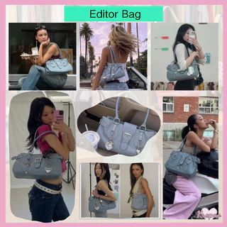 (**สไตล์เกาหลี)🔥แท้ Dimanche Editor Bag (5 สี) Tote Bag กระเป๋าสะพายไหล่ กระเป๋าถือ ใส่ของได้เยอะ 💯Dimanche กระเป๋า