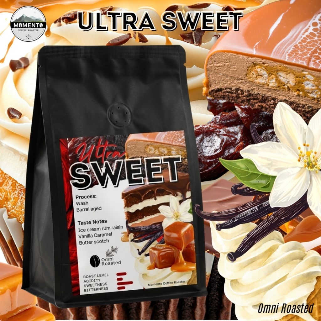 MOMENTO กาแฟ Ultra Sweet รสชาติหวาน ด้วยโน้ตของไอซ์ครีม วนิลา คาราเมล และบัตเตอร์สก็อต ผ่านกระบวนการคั่ว Omni Roasted