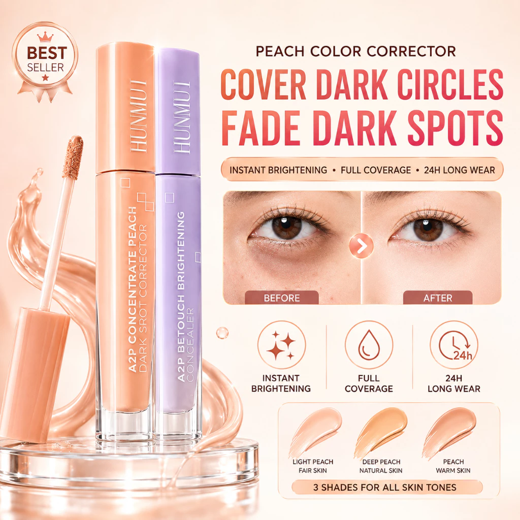 [มีสต็อก พร้อมส่ง] A2P foundation concealer & Peach Corrector คอนซีลเลอร์/ปกปิดสิว/ธรรมชาติ/บางเบา