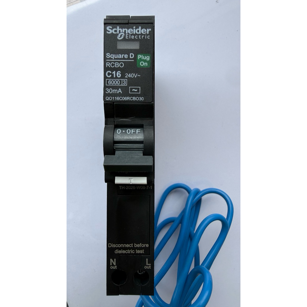 SCHNEIDER QO120C06RCBO30 , 1P , 20A , 30mA 6KA ,ชไนเดอร์ ลูกเซอร์กิตเบรกเกอร์ กันดูด