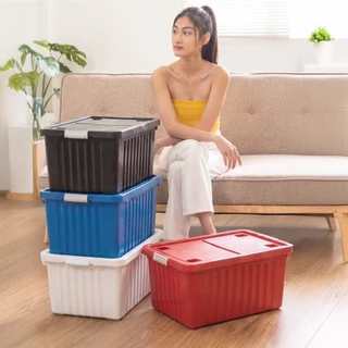 (แพ็ค3ใบ) กล่อง 65 ลิตร - กล่องพลาสติก กล่องล้อเลื่อน กล่องเก็บของ กล่องฝาล็อค - 0309