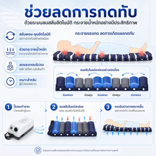 air bed care mattress ที่นอนลม แบบลอน เพื่อสุขภาพ ป้องกัน แผลกดทับ สำหรับผู้ป่วย นอนติดเตียง