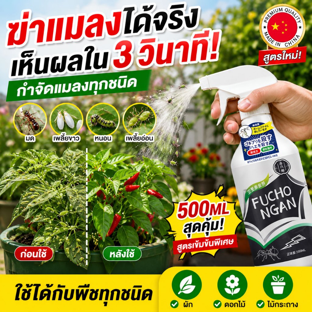 ยากำจัดแมลงพืช 500g แมลง ยาฆ่าแมลง ยากำจัดหนอน สารกำจัดแมลง ยาฆ่าแมลงกินใบ ยากำจัดเพลี้ย ยาฆ่าเพลี้ย ​หนอน มด เกษตร สว