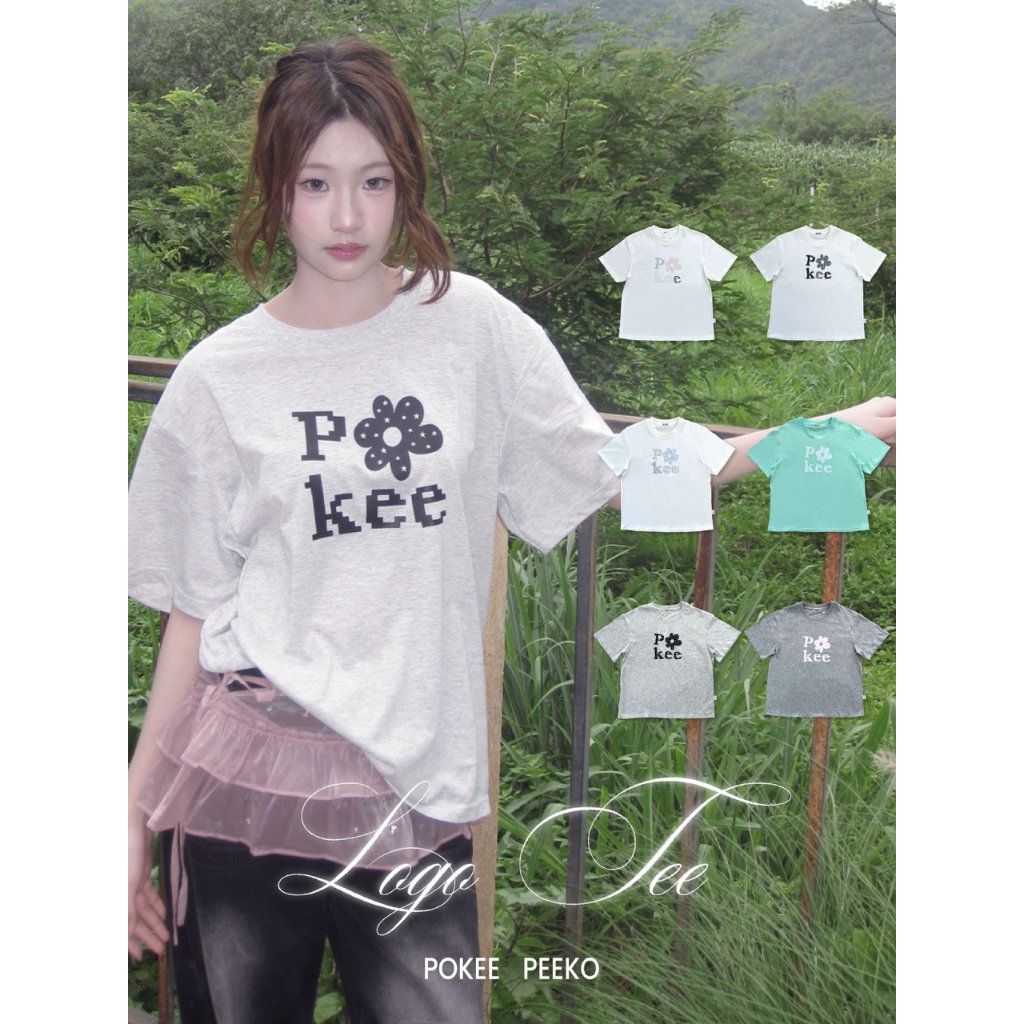 POKEE | LOGO TEE เสื้อยืด oversize สกรีน Logo pokee