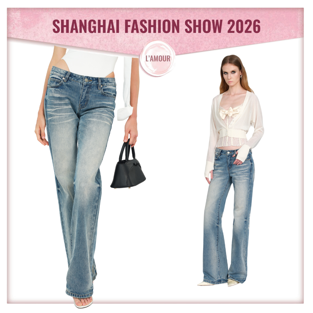 LSOUL Ers Pants กางเกงยีนส์ผู้หญิงทรงขากระบอกเอวต่ำ ทรงสวยเทรนดี้ J26040831