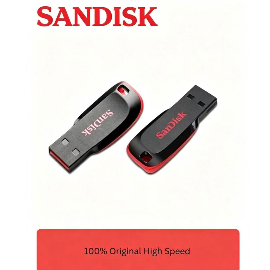 SanDisk CRUZER BLADE USB แฟลชไดร์ฟ 32GB 64GB 128GB USB2.0 (SDCZ50-B35, black)
