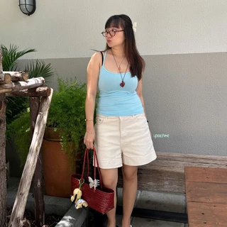 *มีส่งด่วน* upeachme(E1,E2) Everytank (ฟรีไซส์+พลัสไซส์) เสื้อสายเดี่ยวยาวเต็มตัวสีพื้น สายเดี่ยวแบบเยอะมาก