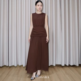 BOOSARA : Noelle Dress (โนแอล) ชุดเดรสยาวมีซับในทั้งตัวใส่ออกงานได้- BSR C.